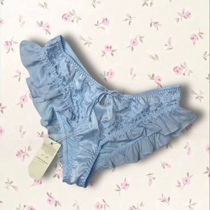 ♡ NWT Deadstock For Love & Lemons Pastel Blue Lace Panties ♡